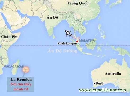 Máy bay mất tích MH370 được tìm thấy tại đảo Reunion